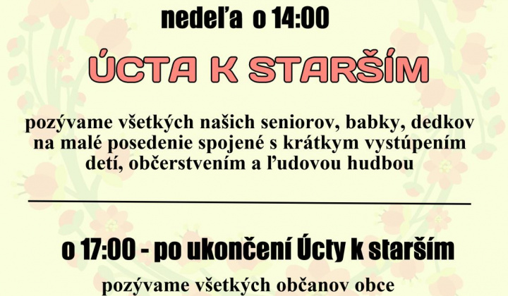 1. fotografia fotogalérie Úcta k starším 2022