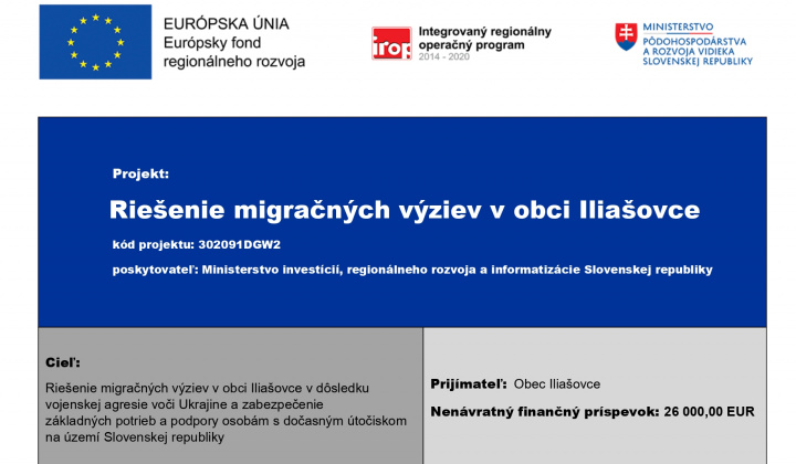 Fotka - Riešenie migračných výziev v obci Iliašovce