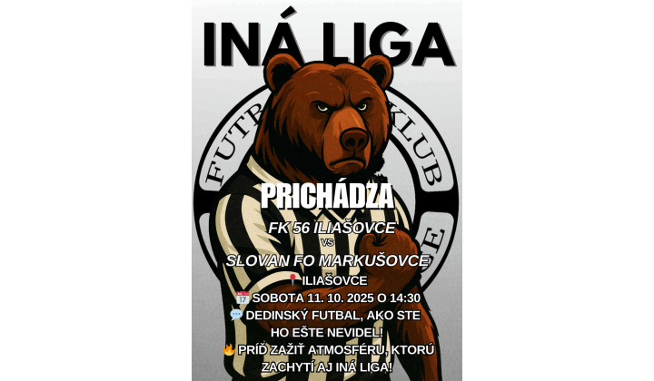 FK56 Iliašovce - futbalový zápas natáčaný štábom INÁ LIGA